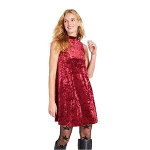 ModCloth Crushed Velvet Sleeveless Swing Dress Plus 3x Red
